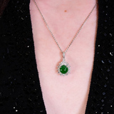 Jade Diamond Pendant and Chain  CH Collection