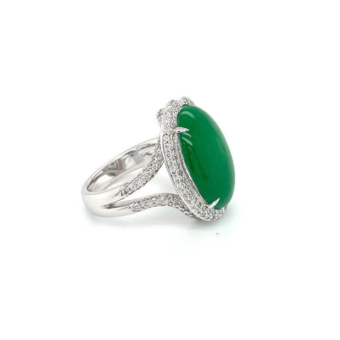 Jade Diamond Ring