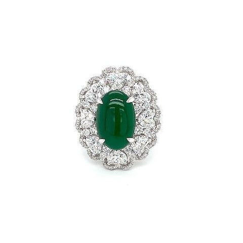 Jade Diamond Ring