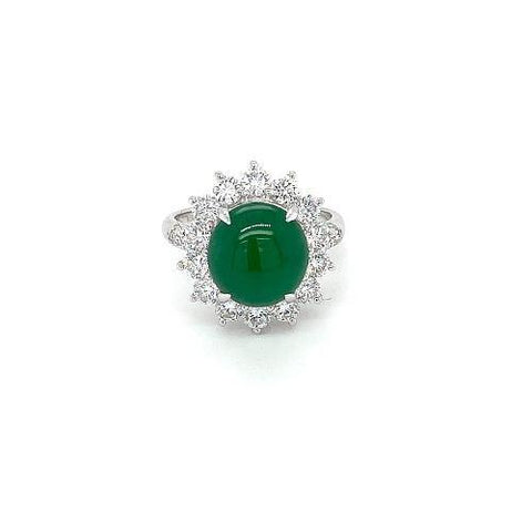 Jade Diamond Ring