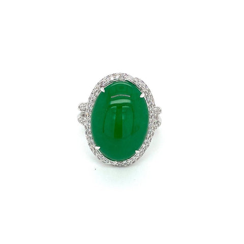 Jade Diamond Ring