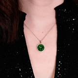 Jade Disc Pendant and Chain