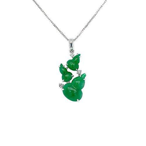 Jade Gourd Pendant and Chain