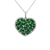 Jade Heart Pendant and Chain  CH Collection