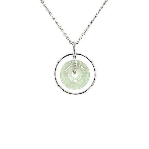 Jade Hoop Pendant and Chain