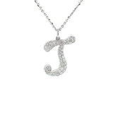 Letter "J" Diamond Necklace