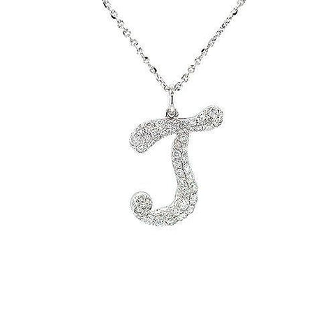 Letter "J" Diamond Necklace  CH Collection