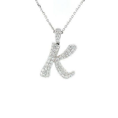 Letter "K" Diamond Necklace  CH Collection