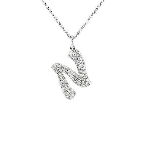 Letter "N" Diamond Necklace  CH Collection