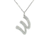 Letter "W" Diamond Necklace