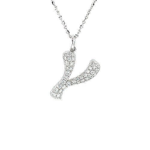Letter "Y" Diamond Necklace