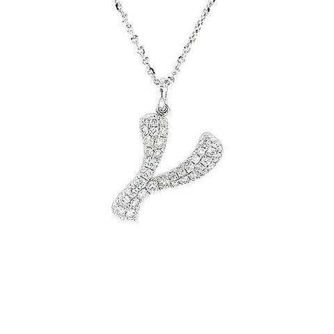 Letter "Y" Diamond Necklace  CH Collection