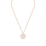 Messika Lucky Move MM Rose Gold Diamond Necklace in White Mother-of-Pearl - 10834-PG