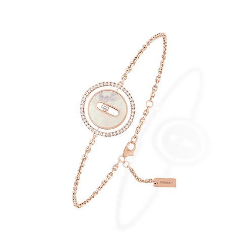 Messika Lucky Move PM White Mother of Pearl Rose Gold Diamond Bracelet - 11653-PG