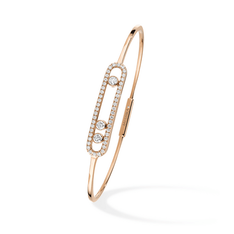 Messika Move Pavé Thin Rose Gold Diamond Bracelet - 05032-PG