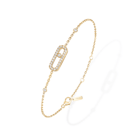 Messika Move Uno Pave Yellow Gold Diamond Bracelet - 04706-YG