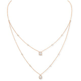Messika My Twin 2 Rows Rose Gold Diamond Necklace - 06506-PG