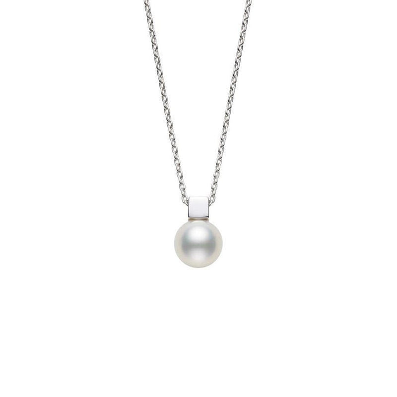 Mikimoto Akoya Cultured Pearl Pendant in 18K White Gold
