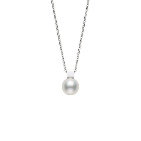 Mikimoto Akoya Cultured Pearl Pendant in 18K White Gold