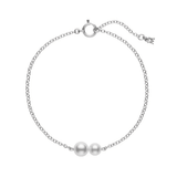 Mikimoto Akoya Cultured Pearl Station Bracelet in 18K White Gold