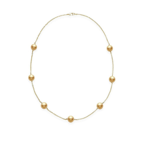 Mikimoto Golden South Sea Cultured Pearl Necklace  Mikimoto
