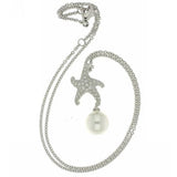 Mikimoto White South Sea Cultured Pearl Starfish Necklace