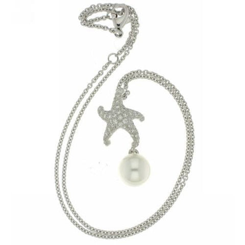 Mikimoto White South Sea Cultured Pearl Starfish Necklace