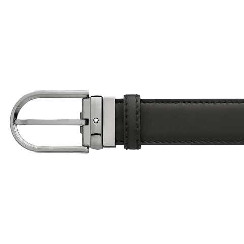 Montblanc Horseshoe Buckle Black 35 mm Leather Belt