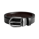 Montblanc Horseshoe buckle black/brown 30 mm reversible leather belt