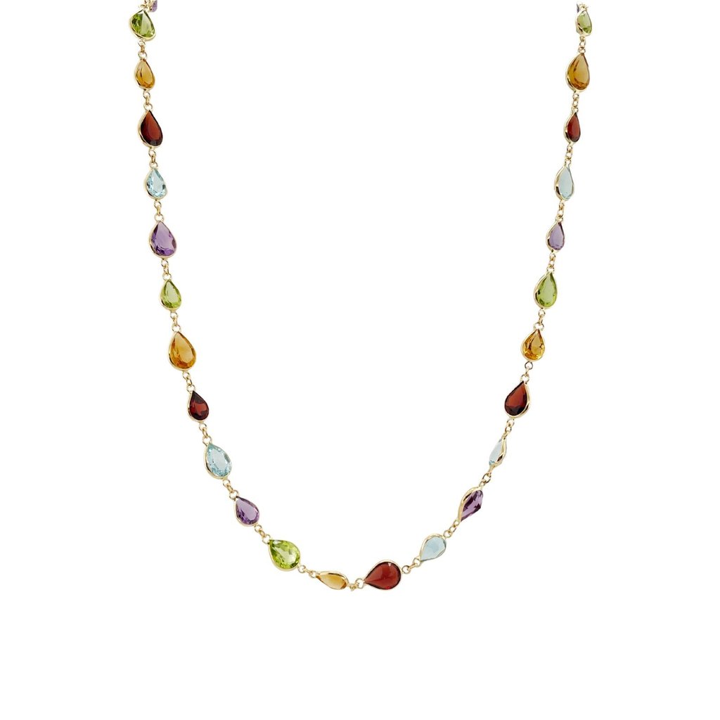 Multi-colored Stone Necklace  CH Collection