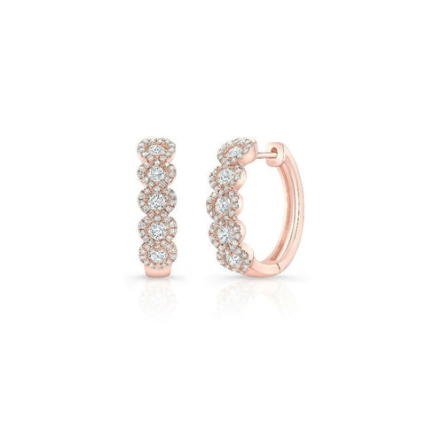 Overlapping Halo Hoop Earrings
