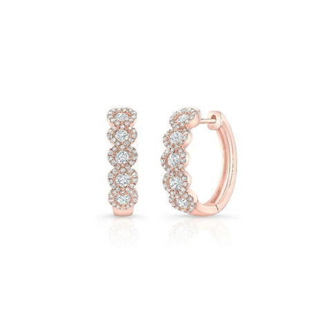 Overlapping Halo Hoop Earrings  CH Collection