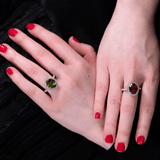 Peridot Diamond Ring