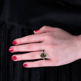 Peridot Diamond Ring