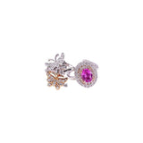 Pink Sapphire Diamond Butterfly Ring