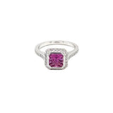 Pink Sapphire Diamond Ring