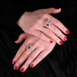 Pink Sapphire Diamond Ring
