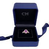 Pink Sapphire Diamond Ring