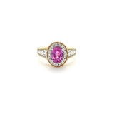 Pink Sapphire Diamond Ring