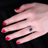 Pink Sapphire Diamond Ring