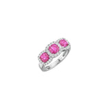 Pink Sapphire Diamond Ring