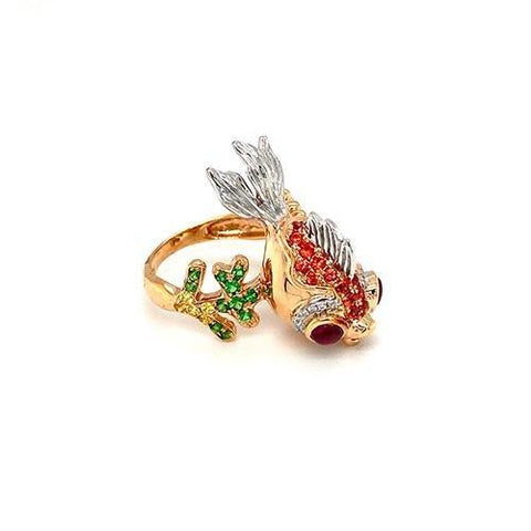 Pink Sapphire Fish Ring