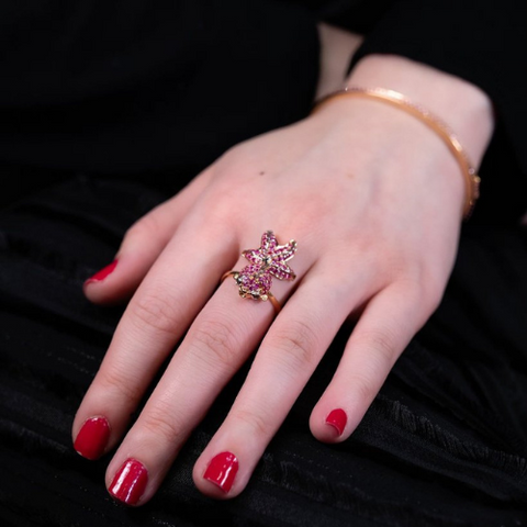 Pink Sapphire Fish Ring  CH Collection