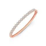 Round Diamond Halo Bangle