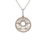 Round Diamond Pendant and Chain
