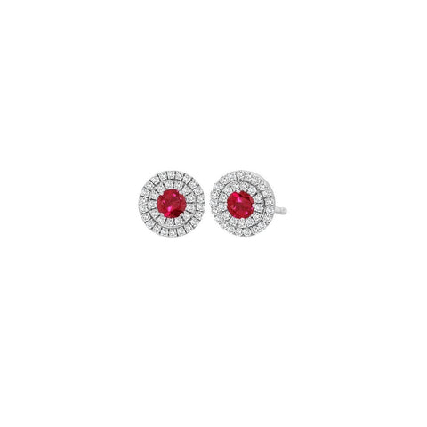 Ruby Diamond Earrings