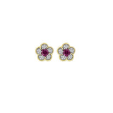Ruby Diamond Earrings
