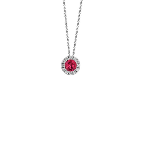 Ruby Diamond Pendant and Chain