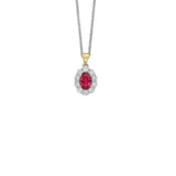 Ruby Diamond Pendant and Chain
