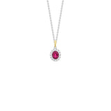 Ruby Diamond Pendant and Chain